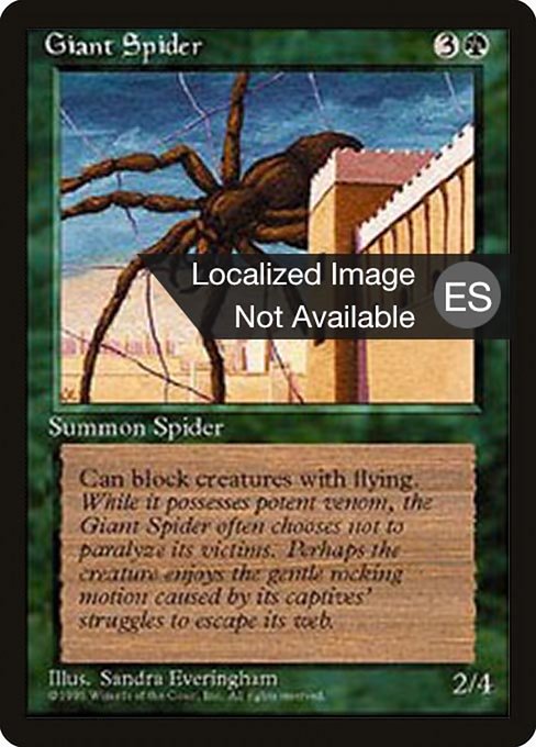 Giant Spider - Fourth Edition Foreign Black Border Common Card