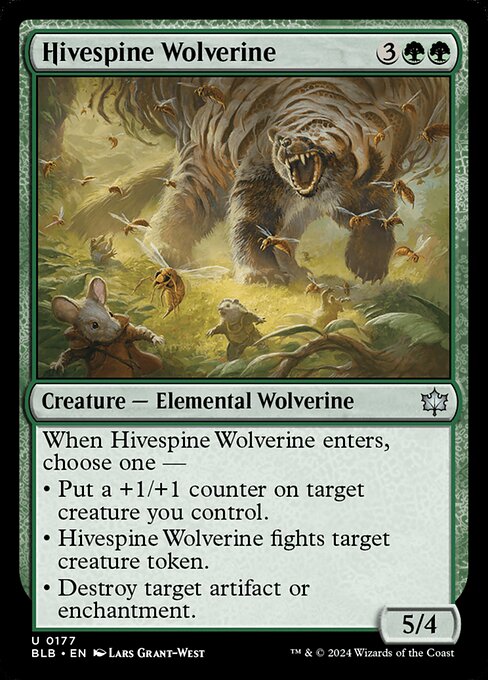 Hivespine Wolverine - Bloomburrow Uncommon Card