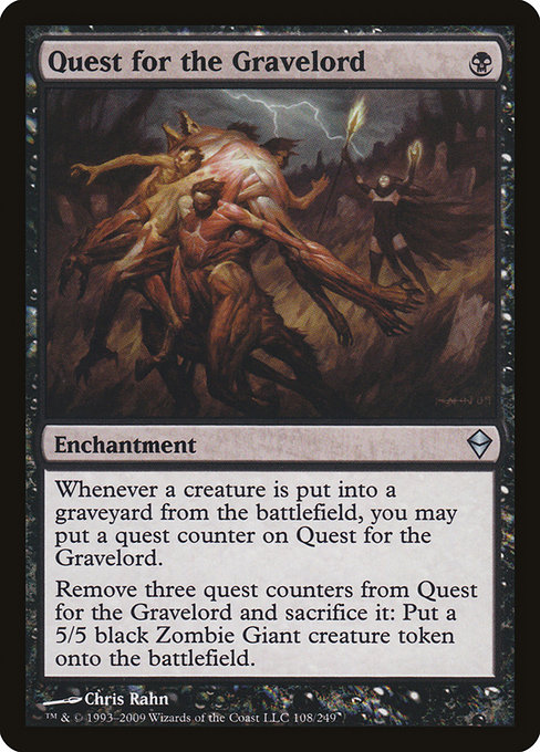 Quest for the Gravelord - Zendikar Uncommon Card