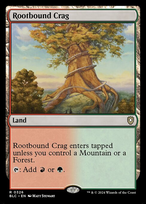 Rootbound Crag - Bloomburrow Commander Rare Card