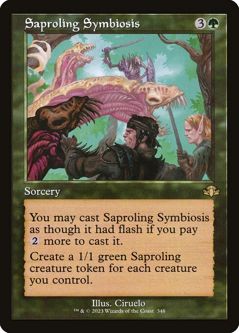 Saproling Symbiosis - Dominaria Remastered Rare Card