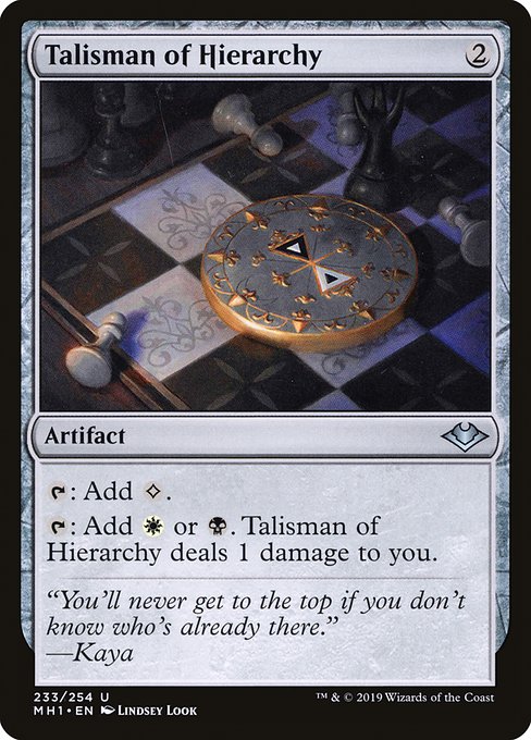 Talisman of Hierarchy - Modern Horizons Uncommon Card