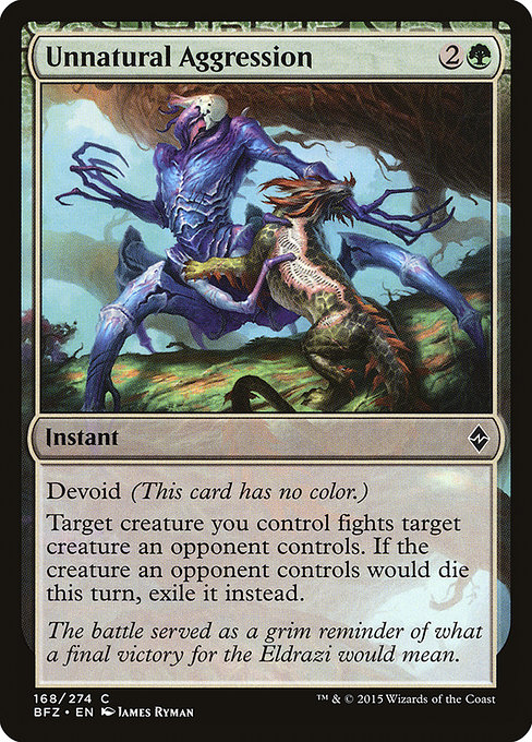 Unnatural Aggression - Battle for Zendikar Common Card