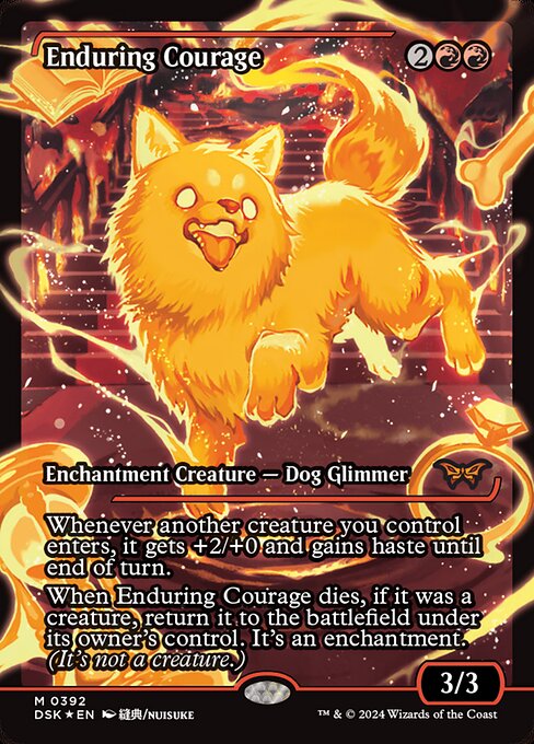 Enduring Courage - Duskmourn: House of Horror Mythic Card