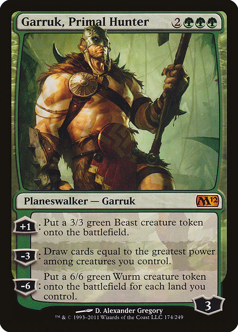 Garruk, Primal Hunter - Magic 2012 Mythic Card
