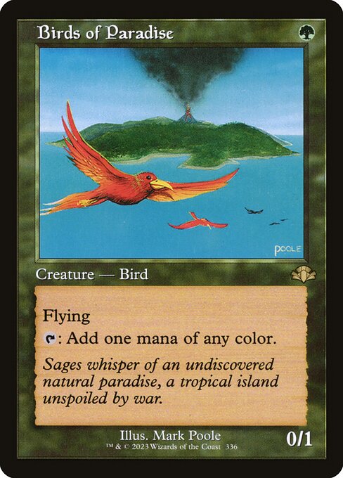 Birds of Paradise - Dominaria Remastered Rare Card
