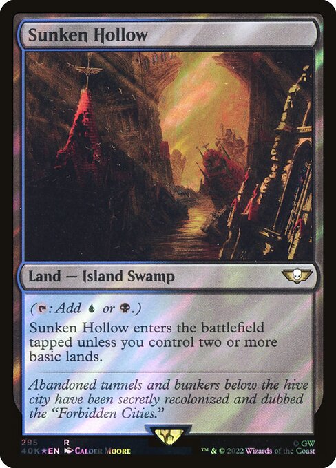 Sunken Hollow - Warhammer 40,000 Commander Rare Card
