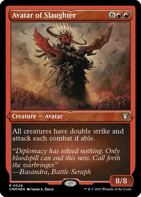 Avatar of Slaughter - Commander Masters Rare Card