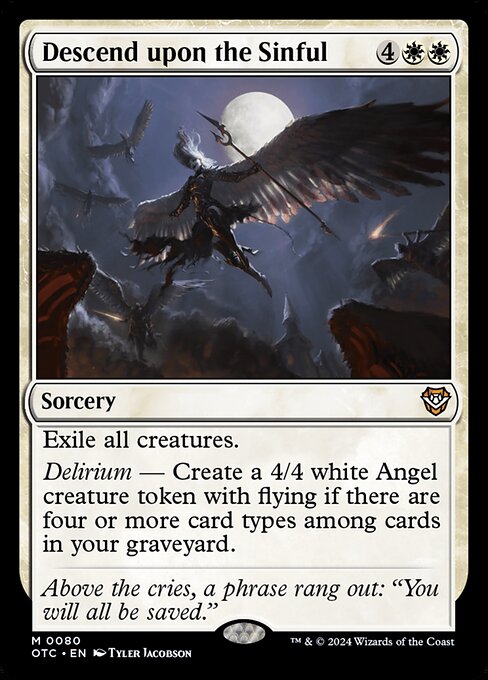 Descend upon the Sinful - Outlaws of Thunder Junction Commander Mythic Card