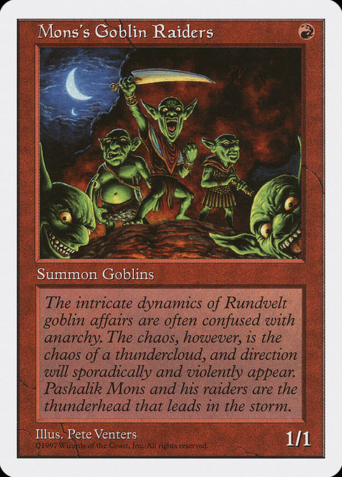 Mons's Goblin Raiders - Fifth Edition Common Card