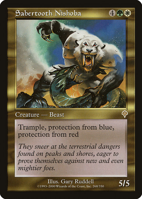 Sabertooth Nishoba - Invasion Rare Card
