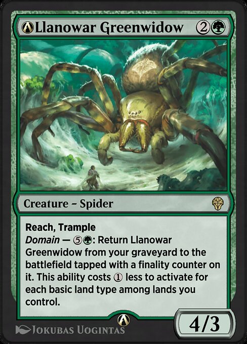 A-Llanowar Greenwidow - Dominaria United Rare Card