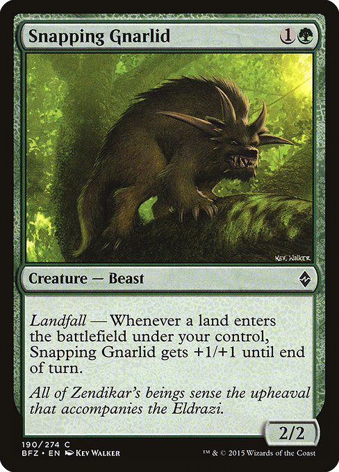 Snapping Gnarlid - Battle for Zendikar Common Card
