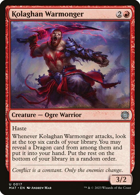 Kolaghan Warmonger - March of the Machine: The Aftermath Uncommon Card