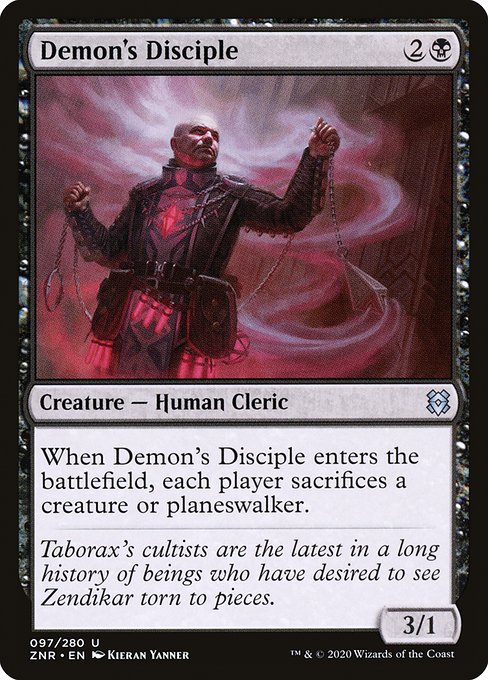 Demon's Disciple - Zendikar Rising Uncommon Card