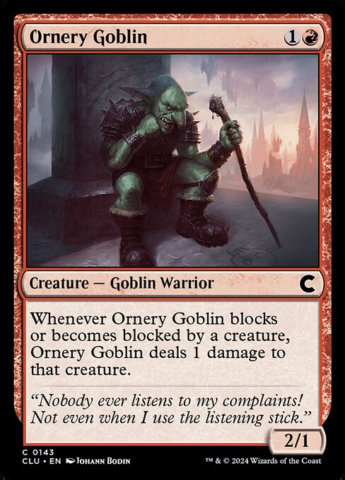Ornery Goblin - Ravnica: Clue Edition Common Card