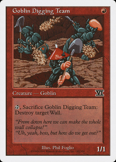 Goblin Digging Team - Classic Sixth Edition Common Card