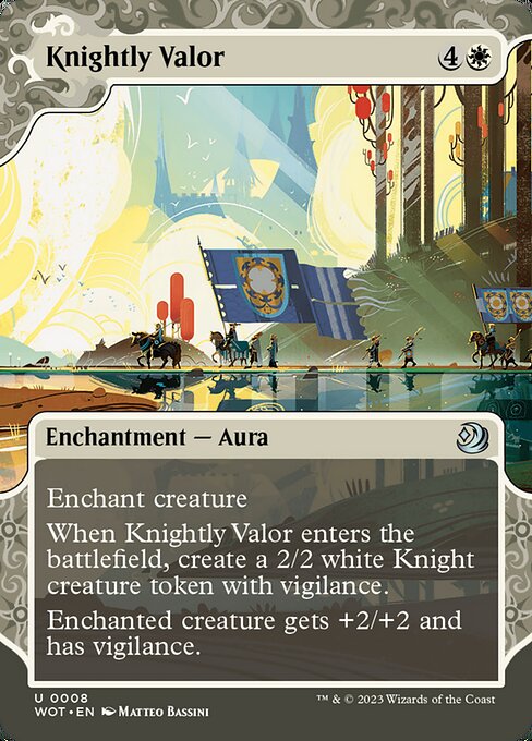 Knightly Valor - Wilds of Eldraine: Enchanting Tales Uncommon Card