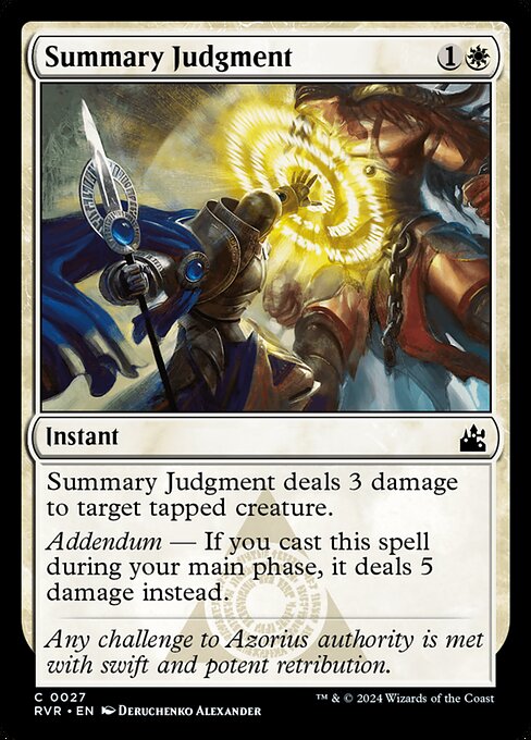 Summary Judgment - Ravnica Remastered Common Card