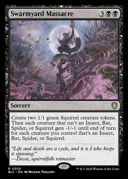 Swarmyard Massacre - Bloomburrow Commander Rare Card
