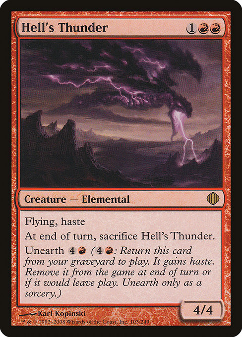 Hell's Thunder - Shards of Alara Rare Card