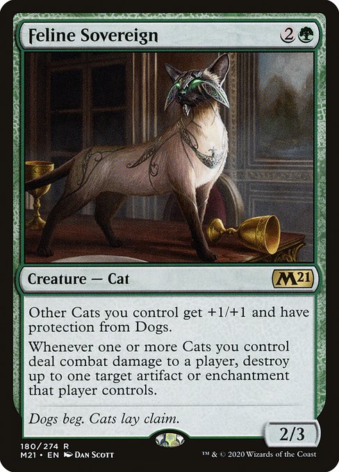 Feline Sovereign - Core Set 2021 Rare Card