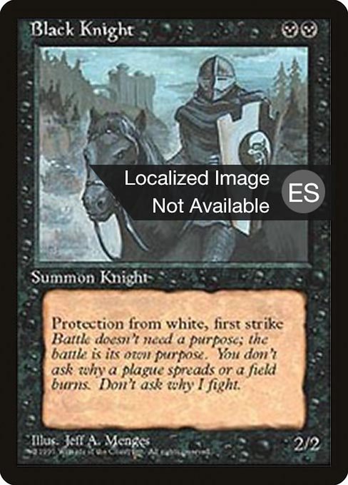 Black Knight - Fourth Edition Foreign Black Border Uncommon Card