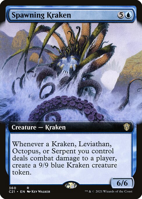 Spawning Kraken - Commander 2021 Rare Card