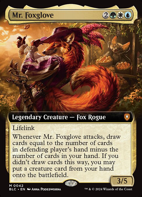 Mr. Foxglove - Bloomburrow Commander Mythic Card