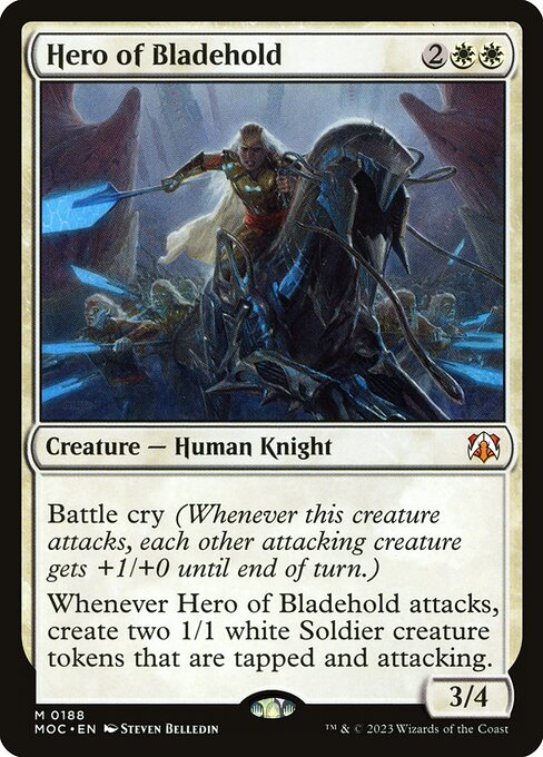 Hero of Bladehold - March of the Machine Commander Mythic Card