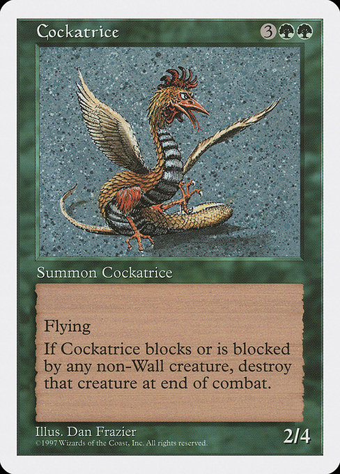 Cockatrice - Fifth Edition Rare Card