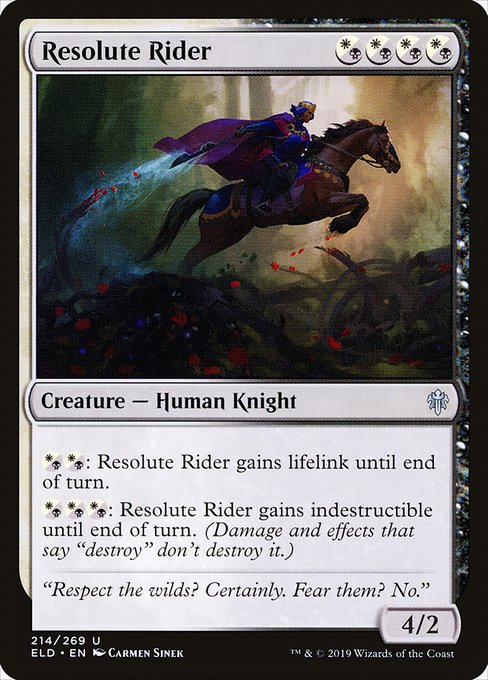 Resolute Rider - Throne of Eldraine Uncommon Card