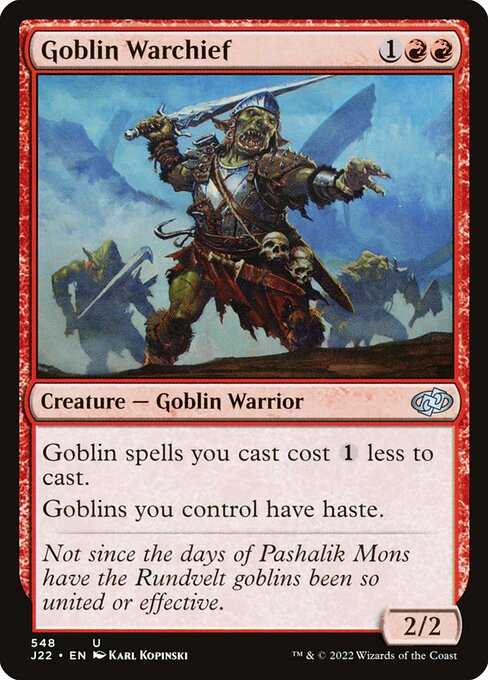 Goblin Warchief - Jumpstart 2022 Uncommon Card