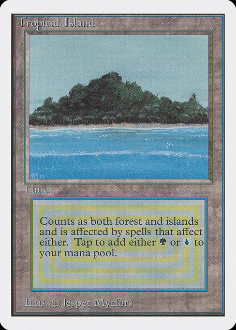 Tropical Island - Unlimited Edition Rare Card