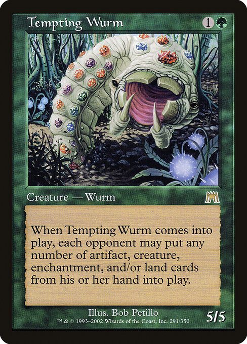 Tempting Wurm - Onslaught Rare Card