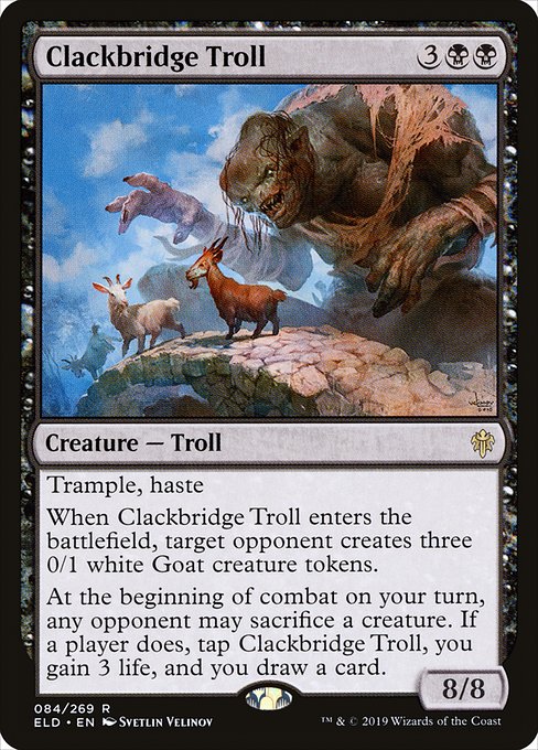 Clackbridge Troll - Throne of Eldraine Rare Card