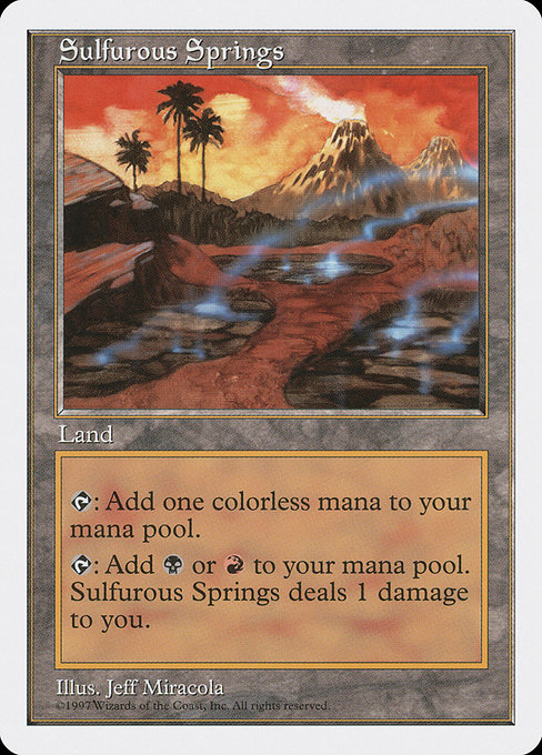 Sulfurous Springs - Fifth Edition Rare Card