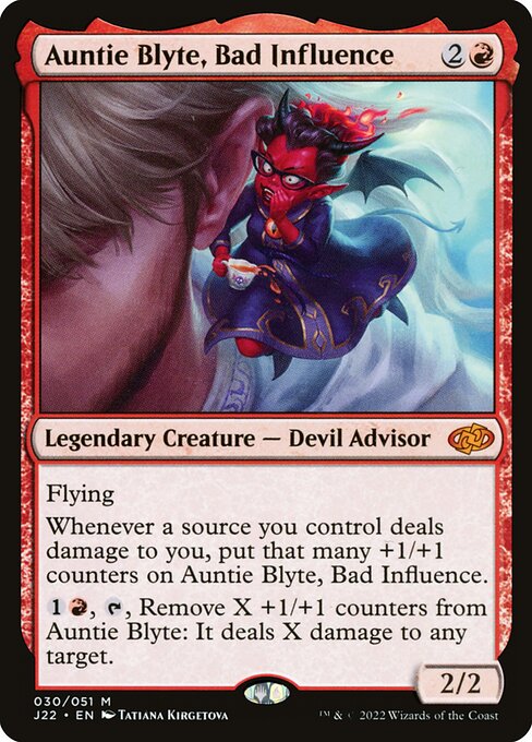Auntie Blyte, Bad Influence - Jumpstart 2022 Mythic Card