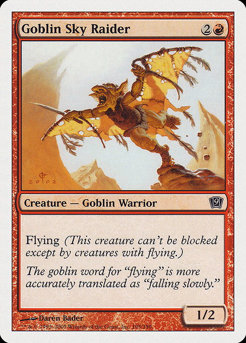 Goblin Sky Raider - Ninth Edition Common Card