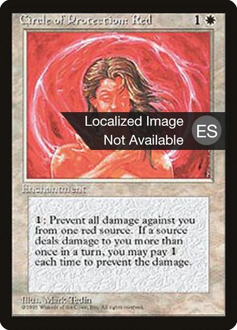 Circle of Protection: Red - Fourth Edition Foreign Black Border Common Card
