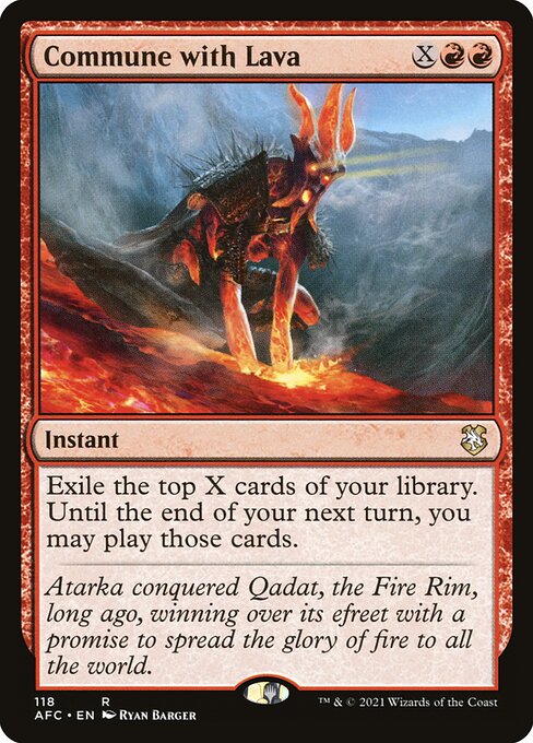 Commune with Lava - Forgotten Realms Commander Rare Card