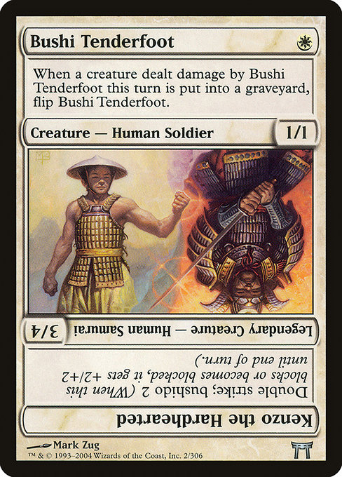 Bushi Tenderfoot // Kenzo the Hardhearted - Champions of Kamigawa Uncommon Card