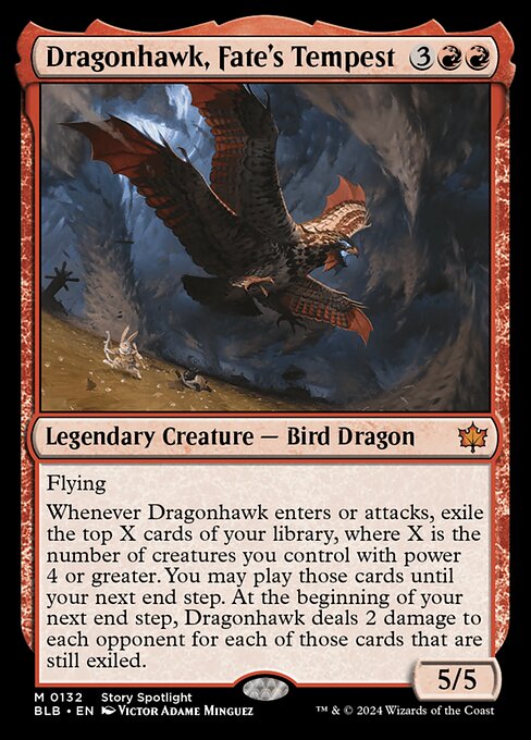 Dragonhawk, Fate's Tempest - Bloomburrow Mythic Card