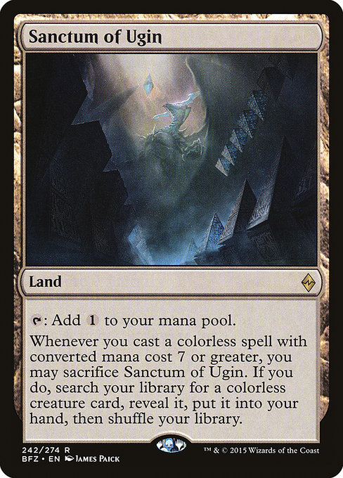 Sanctum of Ugin - Battle for Zendikar Rare Card