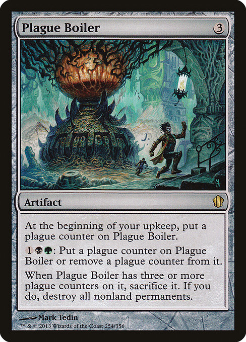 Plague Boiler - Commander 2013 Rare Card