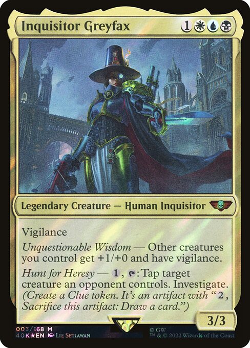 Inquisitor Greyfax - Warhammer 40,000 Commander Mythic Card
