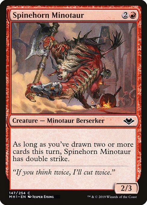 Spinehorn Minotaur - Modern Horizons Common Card