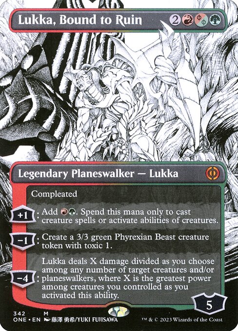 Lukka, Bound to Ruin - Phyrexia: All Will Be One Mythic Card