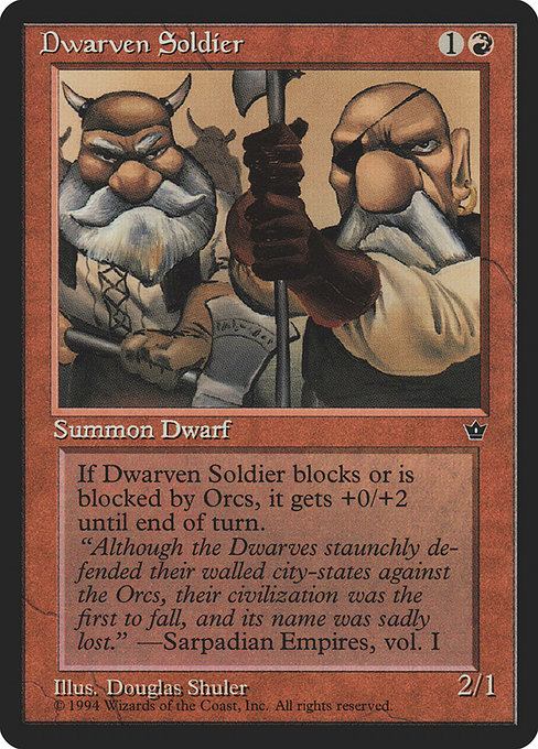 Dwarven Soldier - Fallen Empires Common Card