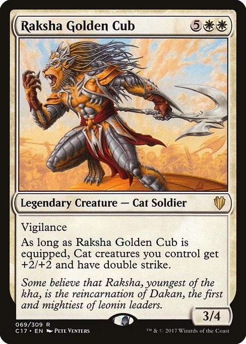 Raksha Golden Cub - Commander 2017 Rare Card